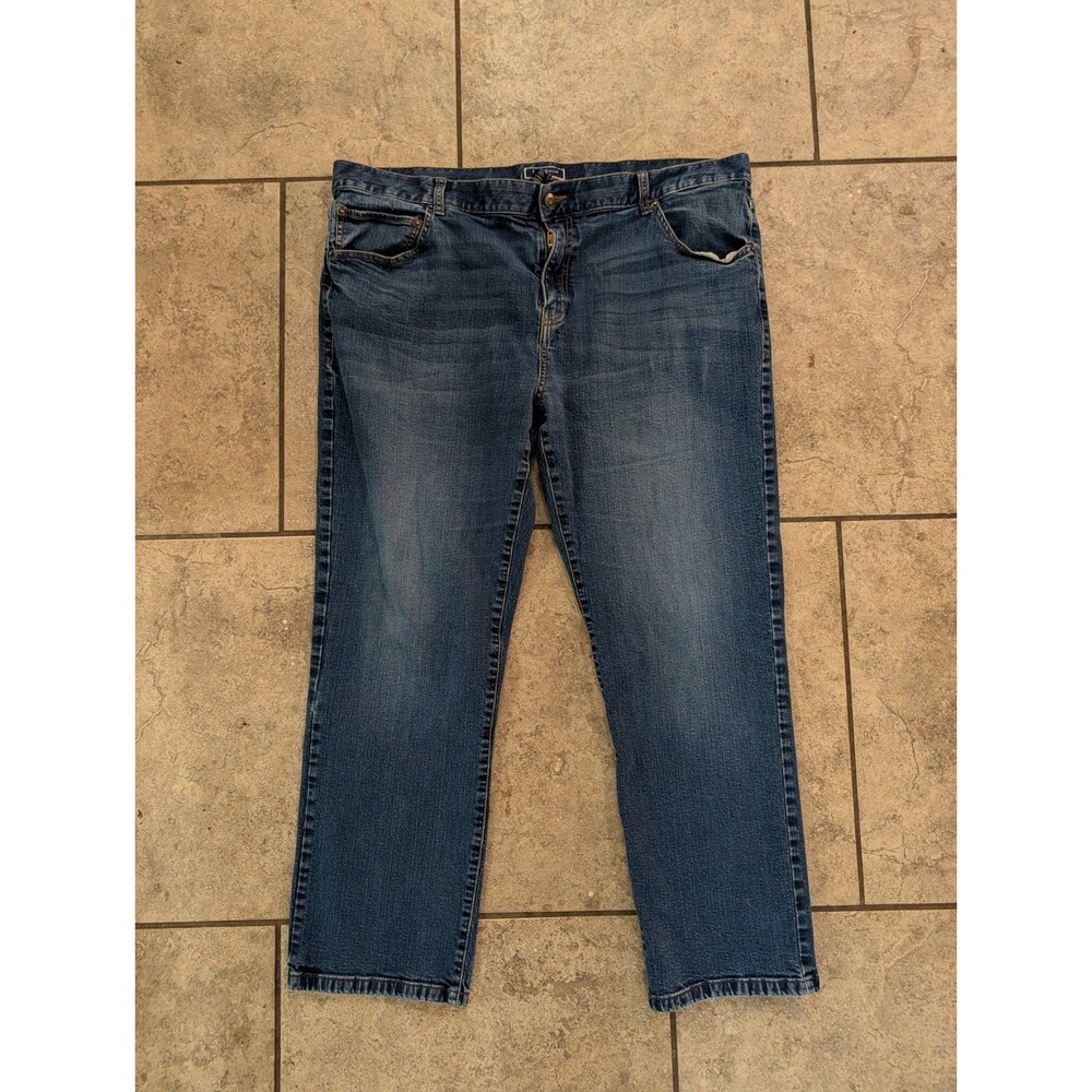 Club Room Mens Jeans 42x30 Blue Stretch Denim 5 Pocket Straight Leg